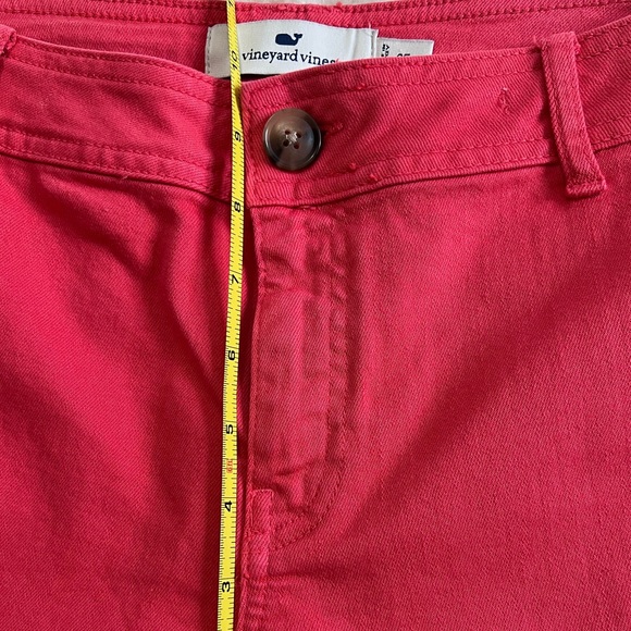 Vineyard Vines Mariner Wide Leg Cropped Trouser-Style Jean size 25 Red - Picture 10 of 12
